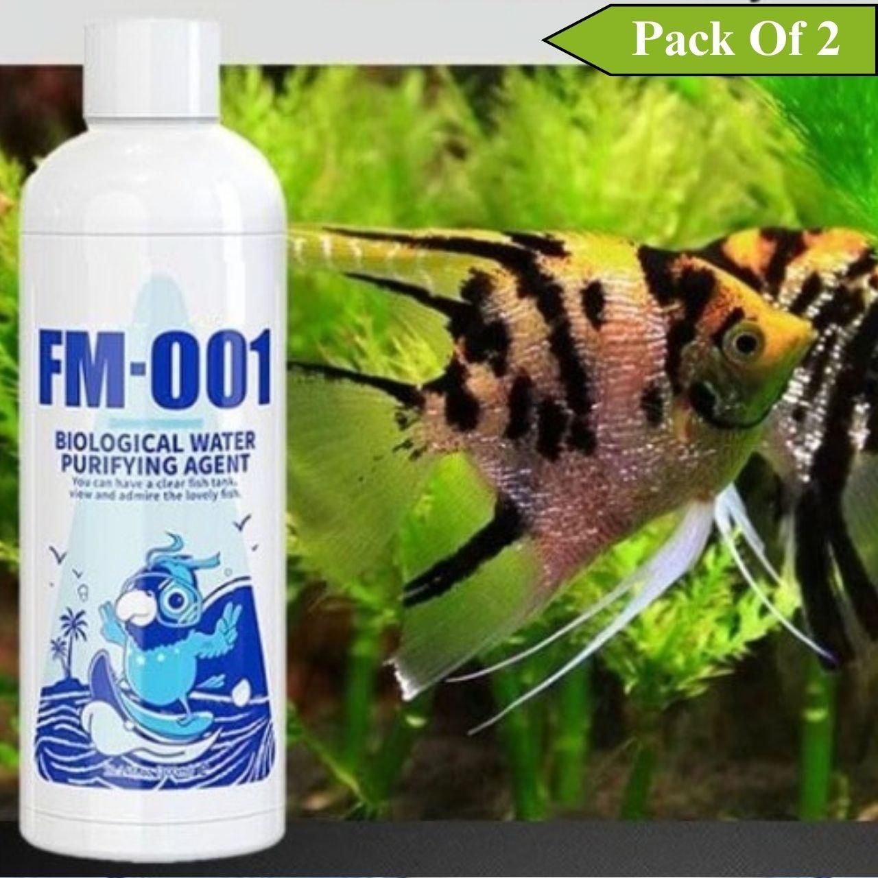 FM-001 Fish Tank Water Purifier Algae Remover 100ml Pack of 2