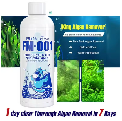 FM-001 Fish Tank Water Purifier Algae Remover 100ml Pack of 2